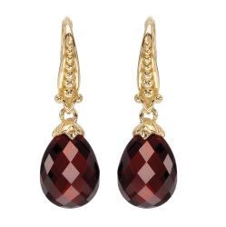 14kt Yellow Gold Garnet Drop Earrings with a total weight 14.50ct UNEG10886Y4JGN-IGCD