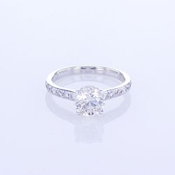 18KT WHITE GOLD CLASSIC 4-PRONG SOLITAIRE ENGAGEMENT RING SETTING(No center stone included) 